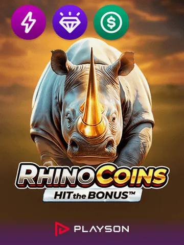 Gokkast Rhino Coins Hit the Bonus van Playson bij LepreZone